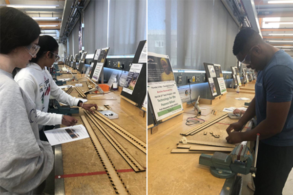 Making and breaking beams at the Department of Engineering, kindly organised by Dr Richard Roebuck and Dr Jinx St Leger