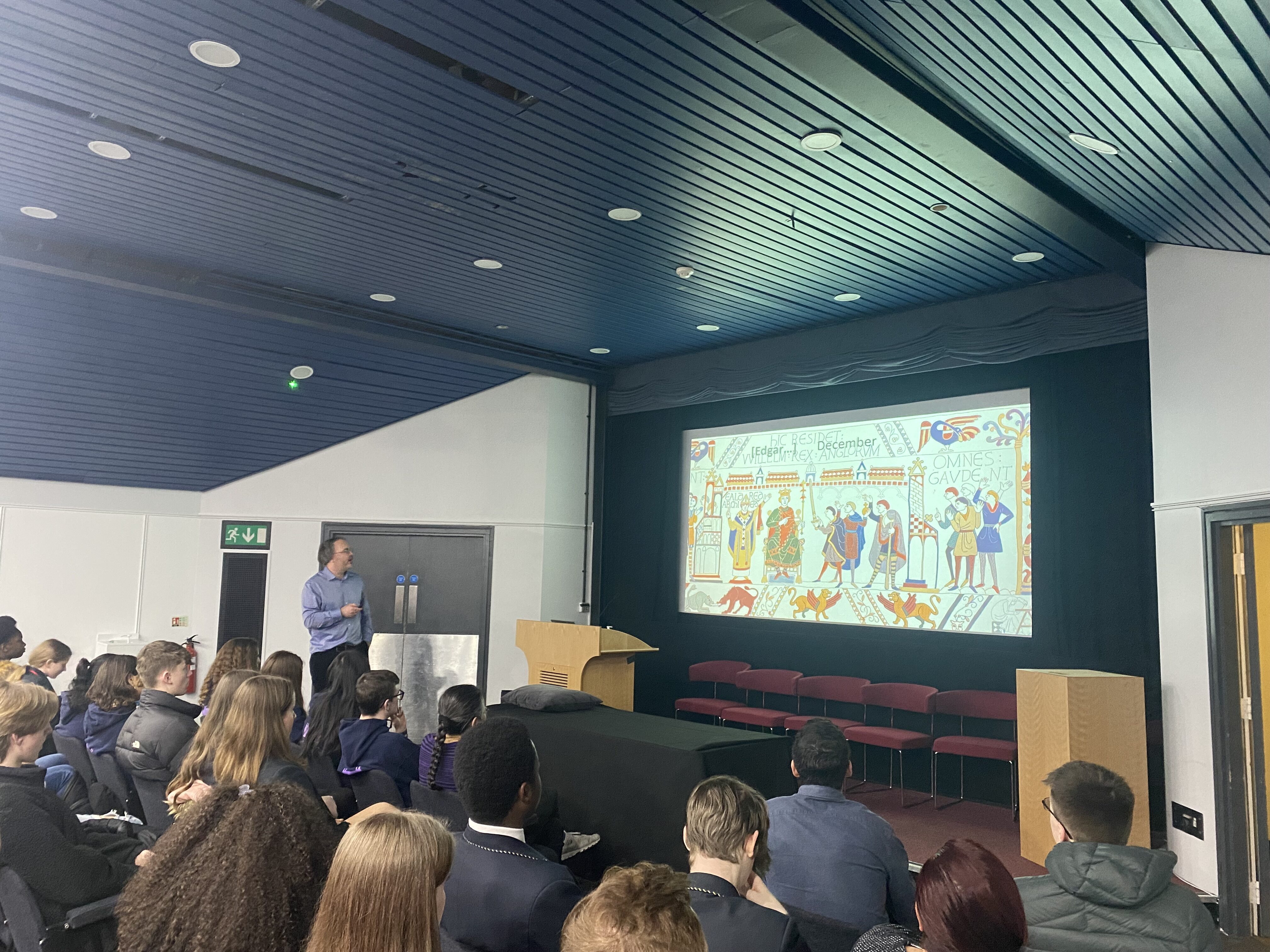 Professor Tom Licence lecturing on ‘1066 One Year, Four Kings
