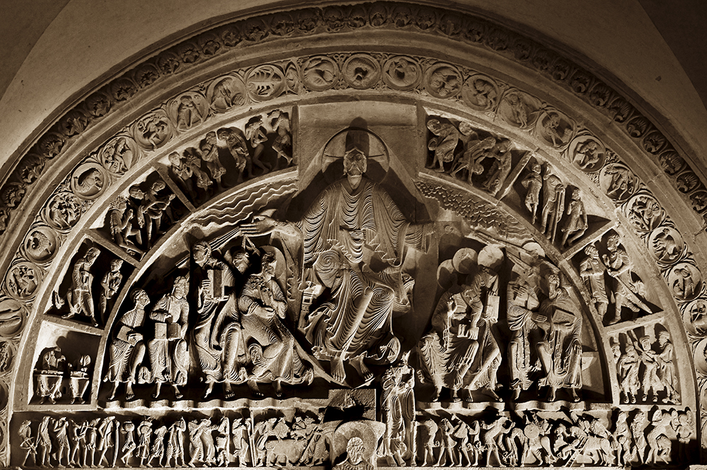 The Basilica Mary Magdalene of Vezelay Great Tympanum _0